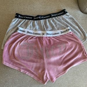 Juicy Couture velvet shorts (2 pack) Pink & gray sleepwear / loungewear pajamas
